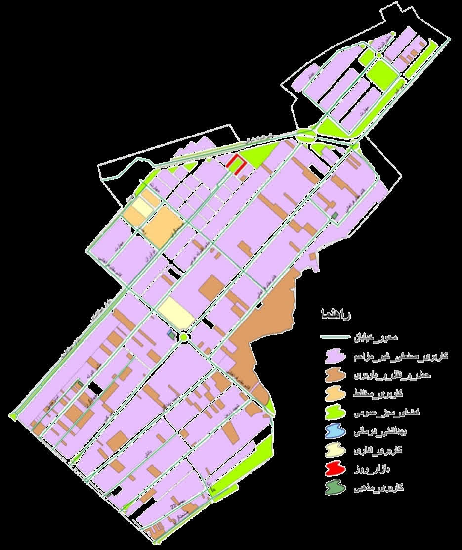 وضعیت کاربری های موجود در ناحیه صنعتی امیرکبیر